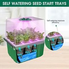 Self Watering Seed Starter Kit With Grow Light  6 Pack  72 Cells Seed Starter Tr