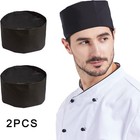 2pcs Unisex Chefs Mesh Top Skull Cap Adjustable Chef Beanie Breathable Chefs    