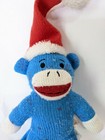 Dan Dee Snowflake Sock Monkey 8  Holiday Christmas Plush Blue