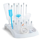 Compact Foldable Baby Bottle Drying Rack - Space-saving Design  White grey