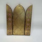 Life Of St Clare Florentine Triptych Religious Faith Decor 7 x5 25  Wood Vintage