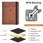 Rfid Blocking Leather Passport Holder Wallet Cover Case Travel For Men And Women