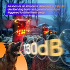 Solar Outdoor Motion Sensor Alarm-dog Barking gunshot Sound support Recording