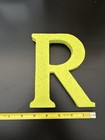 Green Letter    r    Casted With Texture