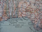 1935 Map Colonial Africa Slave Coast Belgian Congo Kenya Rhodesia Angola Algeria