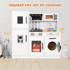 Pretend Kitchen Playset For Kids Wooden Cooking Play Kitchen Toys With Storage
