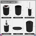 Black Bathroom Accessories Set  6pcs Bathroom Accessory Set Includes Toothbrush