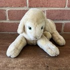 Vintage Steiff Lying Lamb 11  Stuffed Animal W  Button   Partial Tag