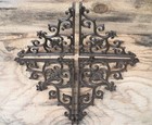 Set Of 4 Rustic Antique Style Fancy Large 9 5  X 9 5  Cast Iron Shelf Brackets
