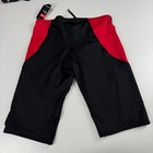 Tyr Jammer Mens 38 Xl Durafast Elite Swim Shorts Black Red Athletic Performance