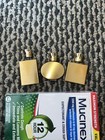 Vintage Lot Of 3 Mini Glass Perfume Bottles New  Old Stock 