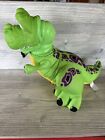 Fisher Price Dino Roar T-rex Dinosaur Vintage Plush 1999 Plastic Head   details 