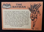 Topps 1966 Batman Trading Card  1 The Batman Black Bat Original Vintage Vg ex