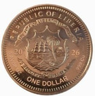 2026 Liberia Zeus 5 Oz Colorized 999 Copper Coin In Capsule Mintage 5000