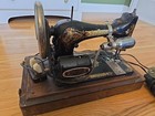 Antique Singer Sewing Machine W  Foot Pedal   Motor Runs- As Is   Parts   Repair