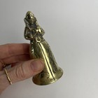 Vintage French Brass Bell Figural  Female  Solid Cast