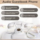 Retro Vintage Original White Phone Audio Guestbook Phone For Desk Hotel Decor Us