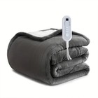 Electric Heated Blanket With Overheat Protection - Auto Shut Off Timer   Control