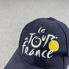 Le Tour De France Cycling Hat Black Yellow Embroidered Cap Adjustable Strap