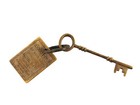 Old West Hotel Whore House Brothel Room Skeleton Key Solid Brass Tag Keyring Fob