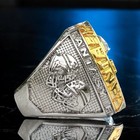 2025 Fantasy Football Championship Ring Gold   Silver Tone Light Blue Stones