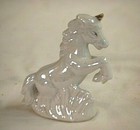 Lusterware Unicorn White Porcelain Gold Horn Hooves Mythical Figurine A