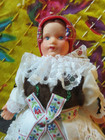 Vintage Plastic Eastern European Slavic Girl Doll In Native Costume