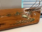 Vintage Fish  Wall Mount Wooden Tie  belt Closet Hanger Mid Century Decor