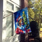 Collie Christmas Flag Canvas House Size Dac8477chf