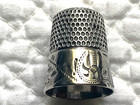 Antique Simons Bros Co Sterling Silver Thimble Chased Design Flower Leaves Sz9