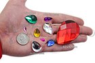 10x6mm Flat Back Teardrop Acrylic Rhinestones Plastic Gems Embelishments 100 Pcs