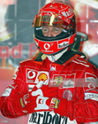Michael Schumacher Signed F1 Gloves - Helmet - Certificate Showing Photo Proof
