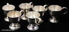 3  Vintage Silverplate Floral Tea Cups Set Of 6
