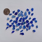 Cobalt Blue Sea Glass  50 Micro Small Tiny Pieces  Surf Tumbled  Nyc Beach