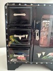 Rare Vintage Black Lacquer Japanese Jewelry   Music Box - 3 Drawer Storage