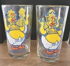 2 Vtg 1970s Big Baby Huey Pepsi Collector Series Harvey Cartoons Drinking Glass