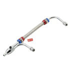 Adjustable Fuel Line Fits Holley 4150 4160 Carbs With Red blue Hose Ends 1556g