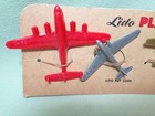 Lido Airplanes Plastic Set Of 5 Carded 1950 s Vintage Excellent Condition