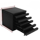 8 black Tool Chest Steel Toolbox Storage With 5 Drawers Automotive Repair
