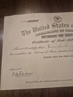 U s  Dept  Of Commerce Certificate Of First Aid Training 1930 Bureau Of Mines 