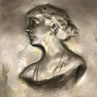 Antique Bas-relief Plaque Bronze Head Burcg Portrait Art Decor Rare Sculpture