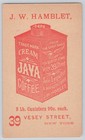 John W Hamblet New York City Dealer Java Coffee Pansy Victorian Trade Card