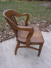 Taylor s Comfortable Oak Library Banker Lawyer Courthouse Solid Wood Arm Chair