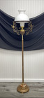 Restored Vtg Victorian Art Deco Floor Lamp Soldier Dragon Griffin Nautical  oil 