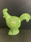 John Deere Ceramic Coin Bank -green Rooster  Chicken Awesome Collectible  
