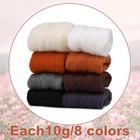 Wonvoc Needle Felting Wool 2 82 Oz  80 G   8 Colors Wool Roving  Felting Wool Bu