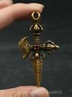 2 48  Tibetan Buddhism Bronze Cross Vajra-pestle Demon Subduing Amulet Pendant