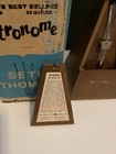 Vintage Seth Thomas Wood Mechanical Key Wind  Walnut Metronome W box Nice  
