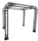 Trade Show Booth 9ft H X 9ft W X 8ft L Black Trusses Dj Stage Box Truss Dj Light