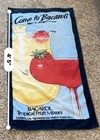 1988 Bacardi Rum Beach Towel Mixed Drink Cocktail Bright Colors Come To Bacardi